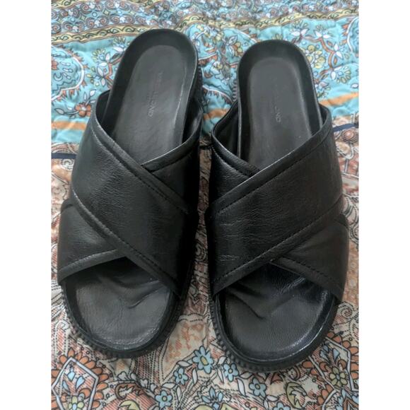 Vagabond Irene sandals black leather criss cross platform sandals black sz 39 - Picture 6 of 7